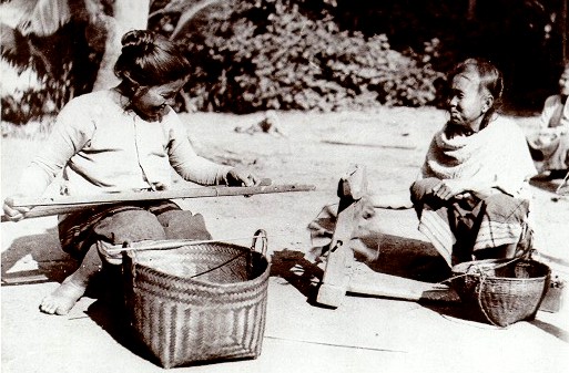 Women spinning cotton (M.L.P. 1953)