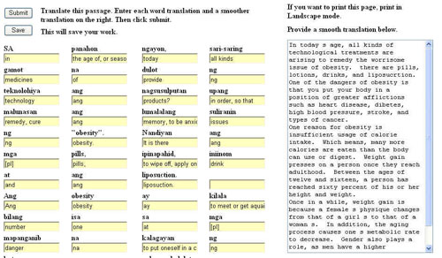 INTERLINEAR TRANSLATOR